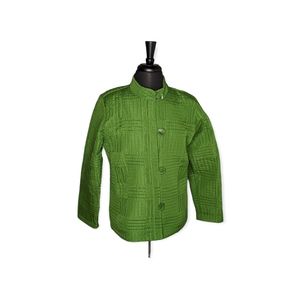 Analogy Green Button Down Jacket Size Large